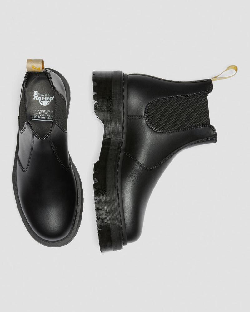 Dr Martens Vegan 2976 Felix Platform Chelsea Støvler Dame Sort | DK 133PJJ